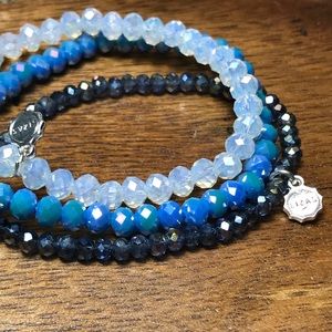 Set of 3 Lizas Faceted Czech Crystal Bracelets New